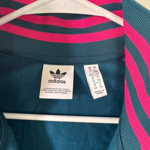 Adidas Women's Blue and Pink Bomber Jacket - Picture 4 of 4